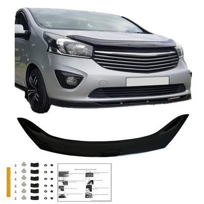 Motorhaubenschutz passend für OPEL Vivaro X82 2014-2018 Hochglanz Schwarz