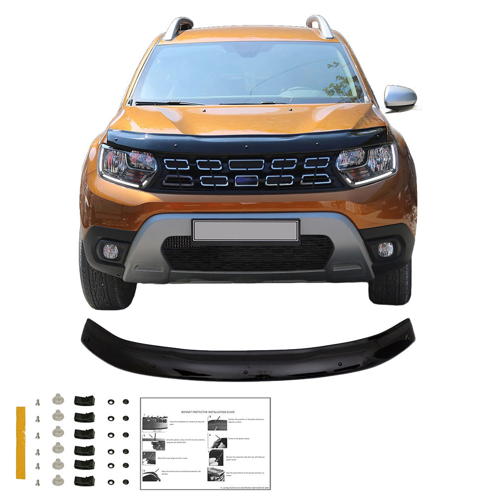 BP04.019 - Motorhaubenschutz passend für DACIA Duster Serie 2 2018+ Hochglanz Schwarz