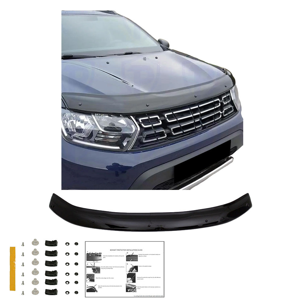 BP04.019 - Motorhaubenschutz passend für DACIA Duster Serie 2 2018+ Hochglanz Schwarz