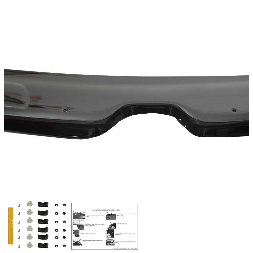 BP04.023 - Motorhaubenschutz passend für RENAULT Kangoo 2. Generation Facelift 2014-2019 Hochglanz Schwarz