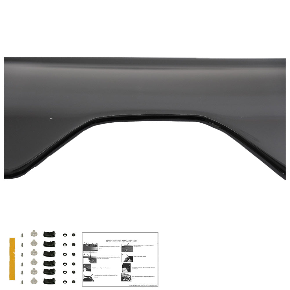BP04.029 - Motorhaubenschutz passend für RENAULT Master 3. Generation Facelift 2014-2018 Hochglanz Schwarz