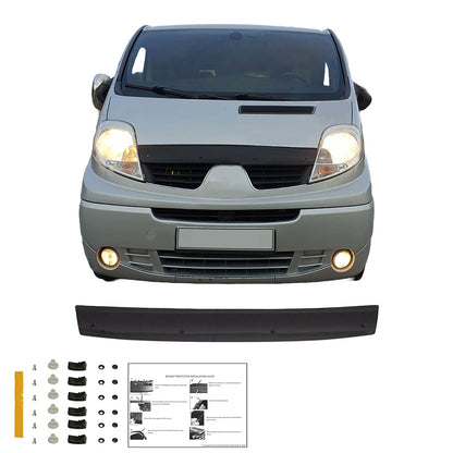 Motorhaubenschutz passend für RENAULT Trafic X83 2001-2014 Hochglanz Schwarz
