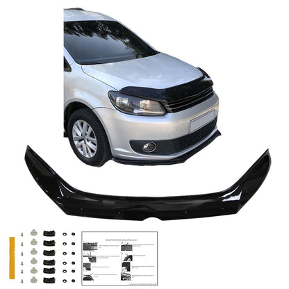 BP04.003 - Motorhaubenschutz passend für VW Caddy MK3 Facelift 2010-2015 Hochglanz Schwarz
