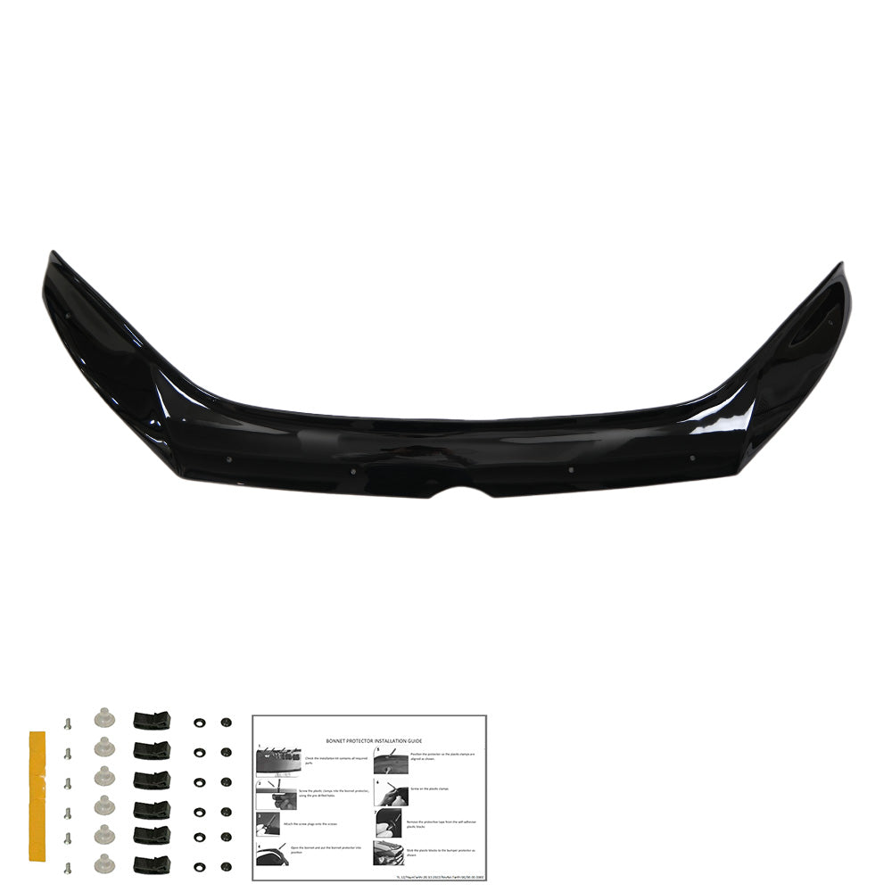 BP04.003 - Motorhaubenschutz passend für VW Caddy MK3 Facelift 2010-2015 Hochglanz Schwarz