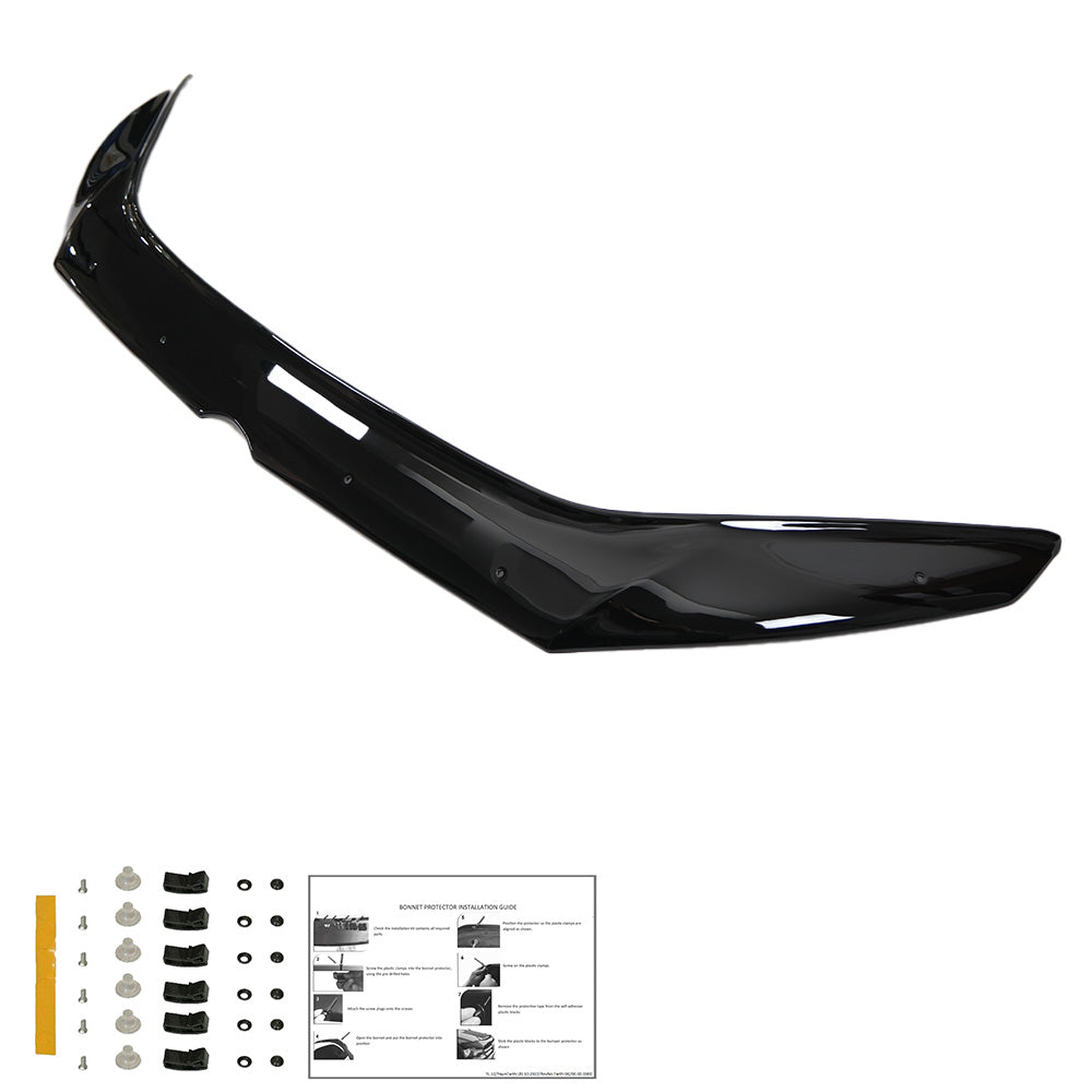 BP04.003 - Motorhaubenschutz passend für VW Caddy MK3 Facelift 2010-2015 Hochglanz Schwarz