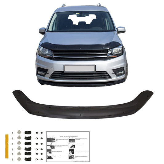 BP04.004 - Motorhaubenschutz passend für VW Caddy MK4 2015-2021 Hochglanz Schwarz