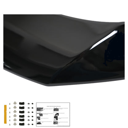 BP04.004 - Motorhaubenschutz passend für VW Caddy MK4 2015-2021 Hochglanz Schwarz