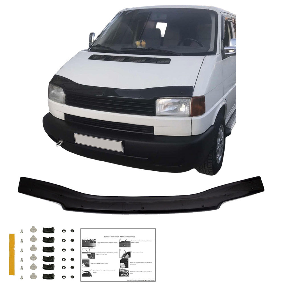 BP04.037 - Motorhaubenschutz passend für VW Transporter T4 1990-2003 Hochglanz Schwarz