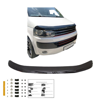 Motorhaubenschutz passend für VW Transporter T5.1 2010-2015 Hochglanz Schwarz