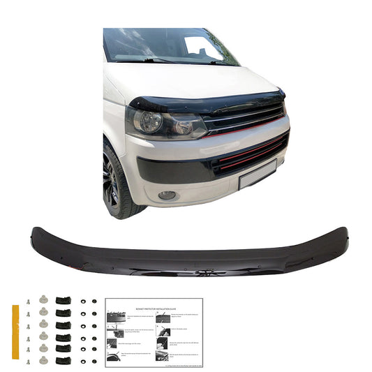 Motorhaubenschutz passend für VW Transporter T5.1 2010-2015 Hochglanz Schwarz
