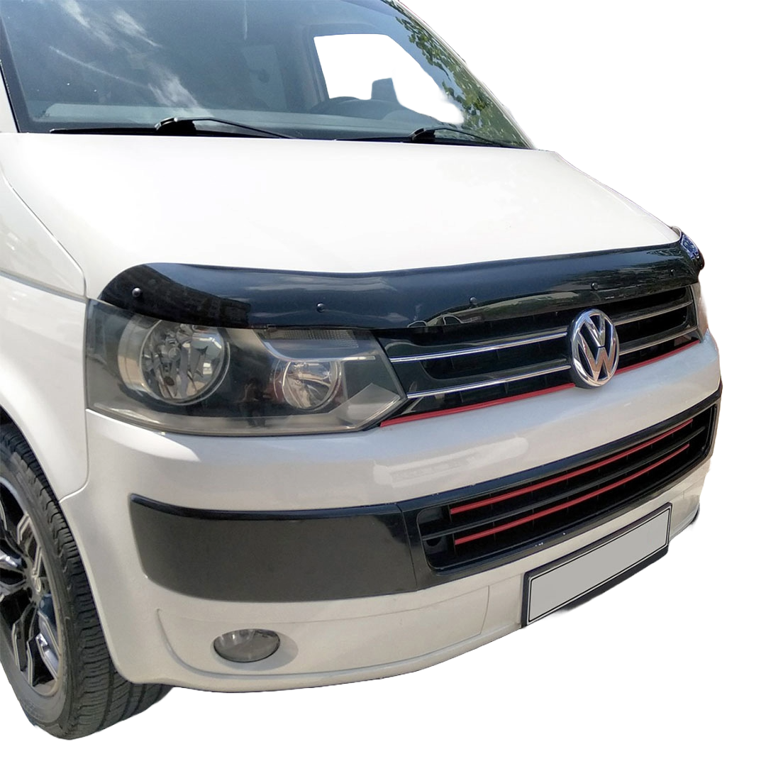 Motorhaubenschutz passend für VW Transporter T5.1 2010-2015 Hochglanz Schwarz