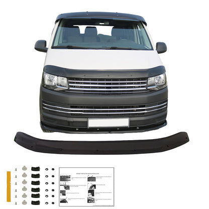 Motorhaubenschutz passend für VW Transporter T6-T6.1 2015-2021 Hochglanz Schwarz