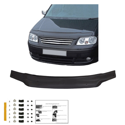 BP04.002 - Motorhaubenschutz passend für VW Caddy MK3 2004-2010 Hochglanz Schwarz