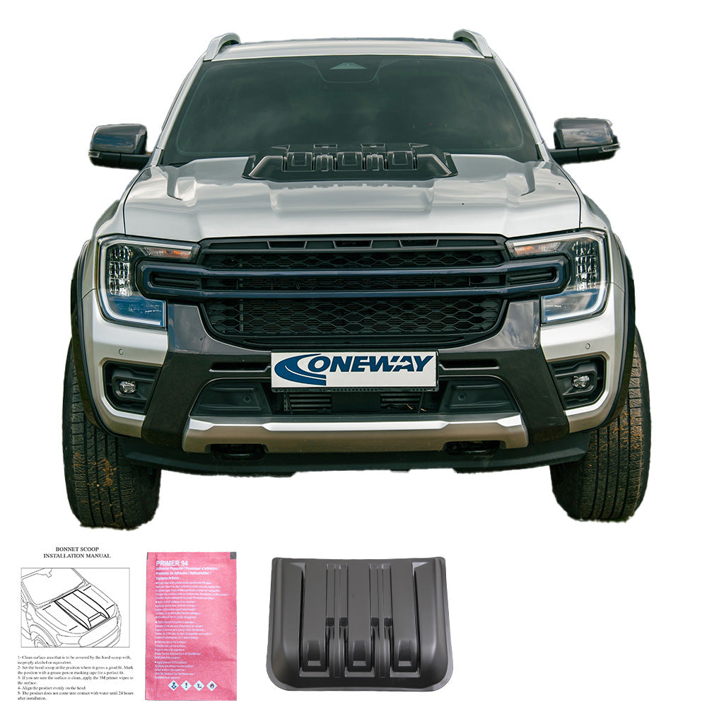 Motorhaube Scoop passend für FORD Ranger T9 2022+ Matt Schwarz