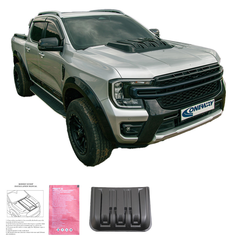 Motorhaube Scoop passend für FORD Ranger T9 2022+ Matt Schwarz