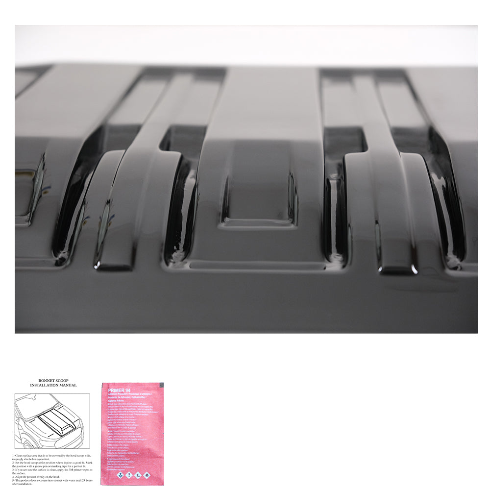 BS06.010-G - Motorhaubenscoops passend für Ford Ranger T9 2022+ (Hochglanz Schwarz)