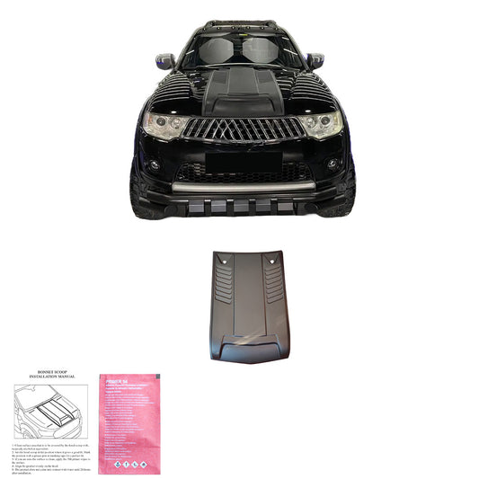 Motorhaubenscoop passend für MITSUBISHI L200 Triton Serie 4 2007-2014 Matt Schwarz