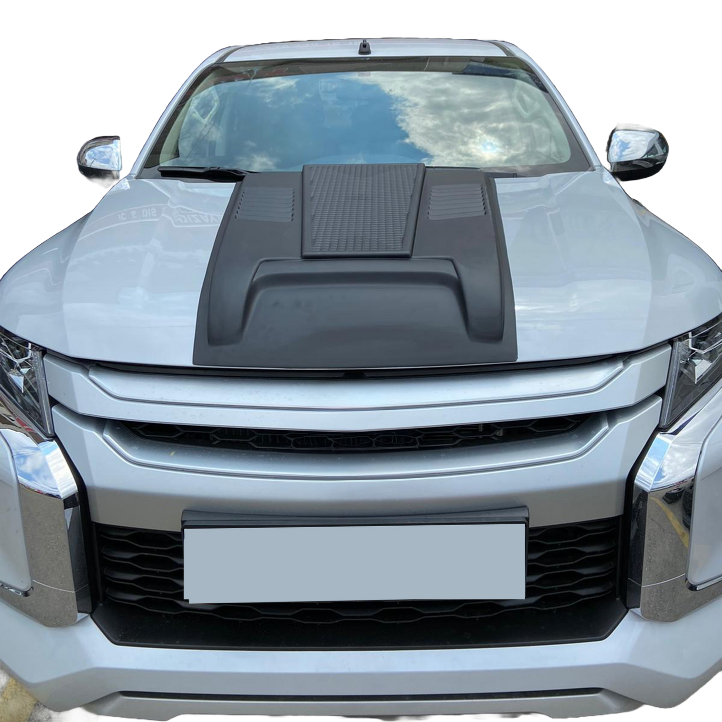Motorhaubenscoop passend für MITSUBISHI L200 Triton Serie 6 2019+ Matt Schwarz