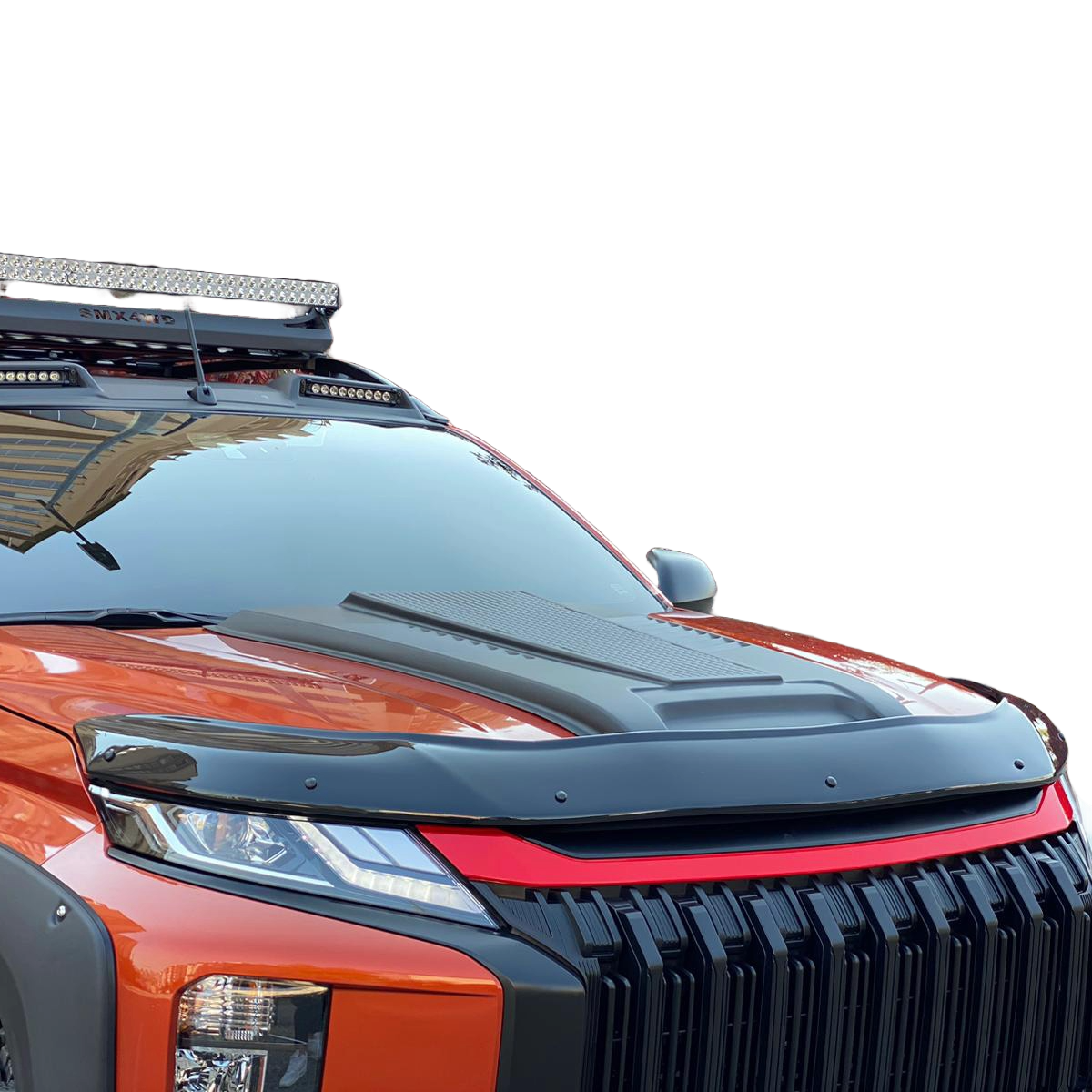 Motorhaubenscoop passend für MITSUBISHI L200 Triton Serie 6 2019+ Matt Schwarz