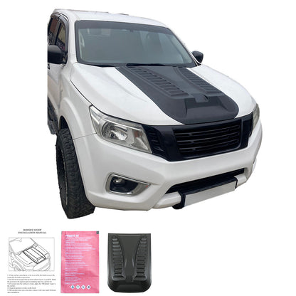 Haubenlufteinlass passend für NISSAN Navara NP300 (D23) 2014-2021 Version 3 Matt Schwarz