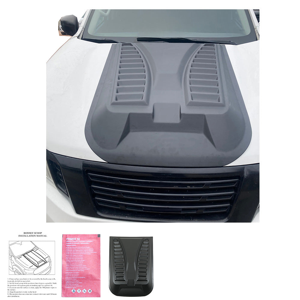 Haubenlufteinlass passend für NISSAN Navara NP300 (D23) 2014-2021 Version 3 Matt Schwarz