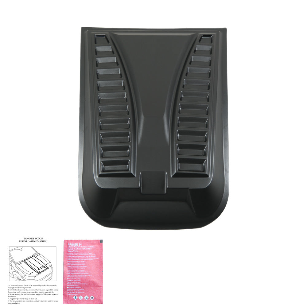 Haubenlufteinlass passend für NISSAN Navara NP300 (D23) 2014-2021 Version 3 Matt Schwarz
