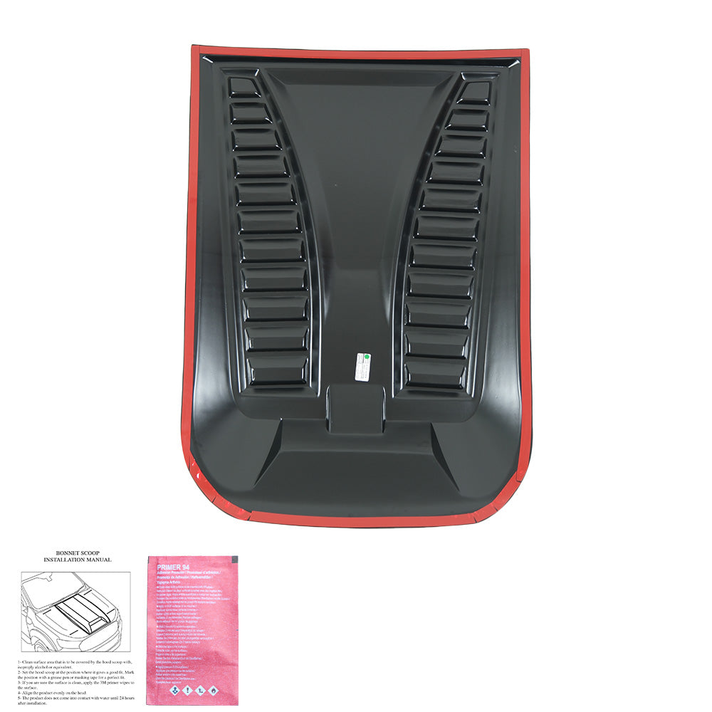 Haubenlufteinlass passend für NISSAN Navara NP300 (D23) 2014-2021 Version 3 Matt Schwarz
