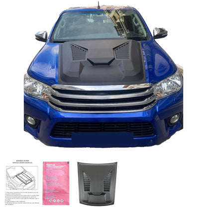 Haubenlufteinlass passend für TOYOTA Hilux 8. Generation 2015-2020 Version 2 Matt Schwarz