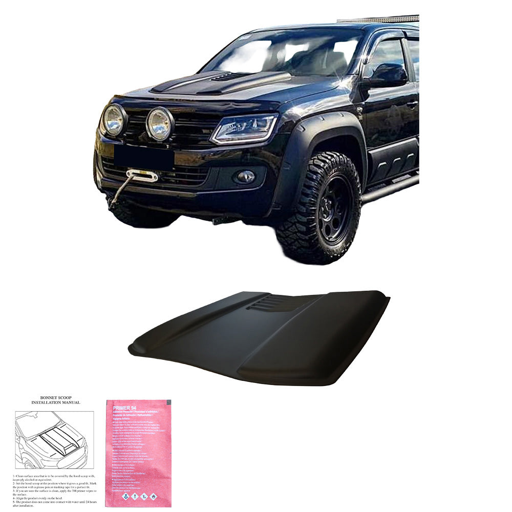 Motorhaubenscoop passend für VW Amarok MK1 / MK1 Facelift 2010-2022 Matt Schwarz
