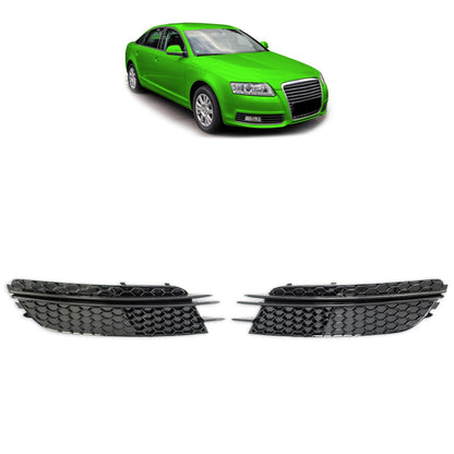 Nebelscheinwerfer Abdeckungen Hochglanz Schwarz passend für Audi A6 C7 4G 2011-2014