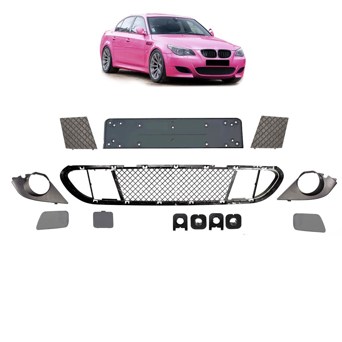Frontstoßstangen Zubehörset passend für BMW 5er E60 E61 2003-2010