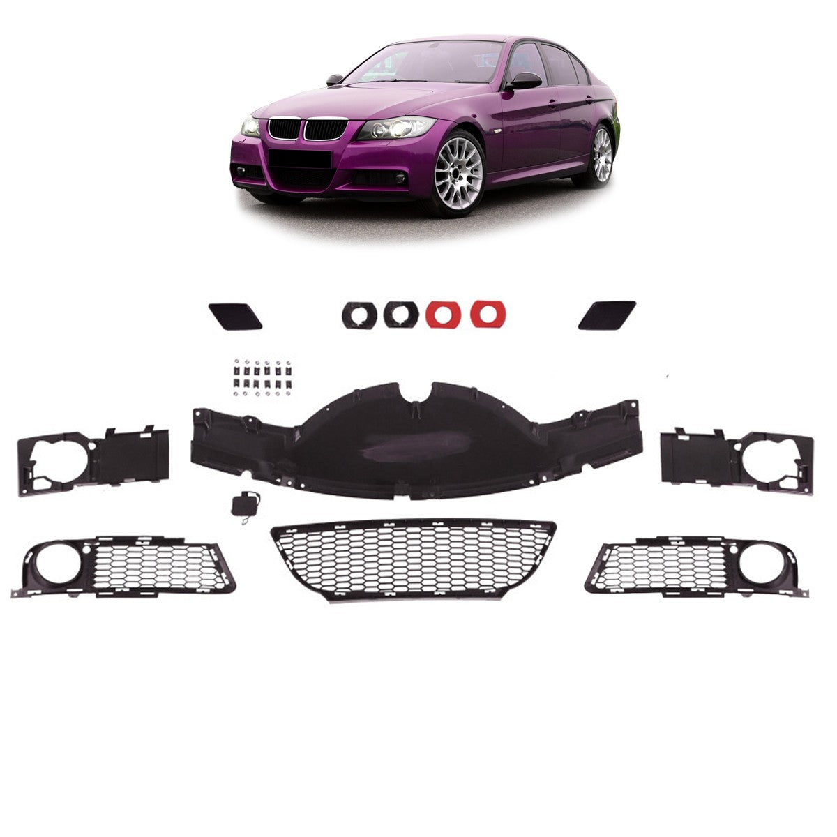 Frontstoßstange Zubehörset passend für BMW 3er E90 E91 2005-2008