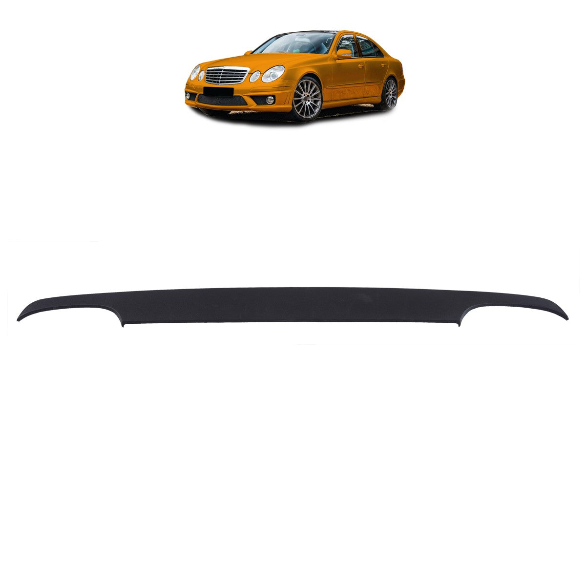 Heckstoßstange Diffusor Matt Schwarz passend für Mercedes E-Klasse W211 2006-2009