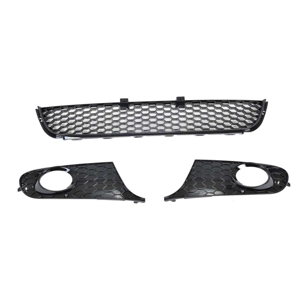 Frontstoßstange Gittereinsätze Hochglanz Schwarz passend für VW Golf 6 2008-2012