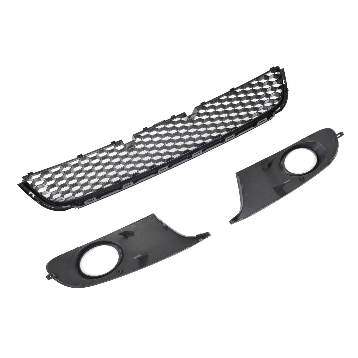 Frontstoßstange Gittereinsätze Hochglanz Schwarz passend für VW Golf 6 2008-2012