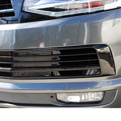 Frontstoßstangen Gitter Set Hochglanz Schwarz passend für VW Transporter T6 2015-2020