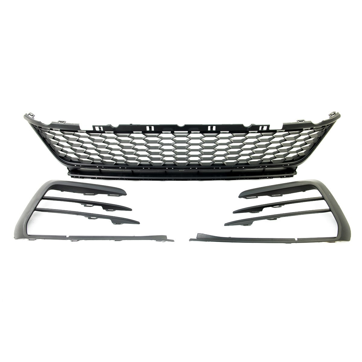 Stoßstangen Grill & Nebelscheinwerfer Gehäuse Hochglanz Schwarz passend für VW Golf 7.5 2017-2021