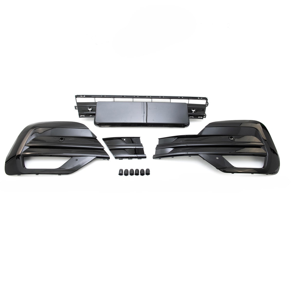 Hochglanz Schwarze Frontstoßstange unterer Kühlergrill passend für VW T6.1 2019-2024