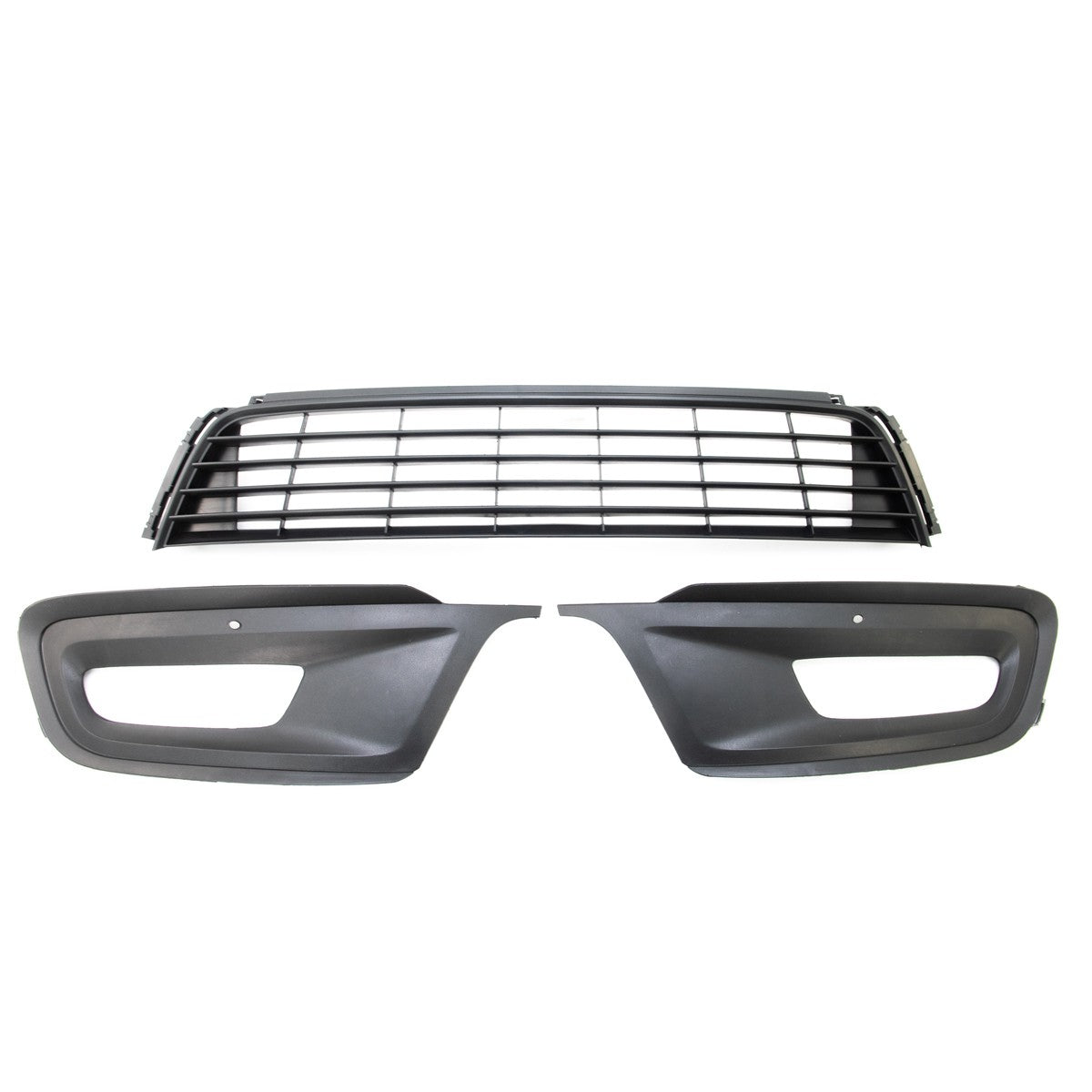 Schwarzes 3-teilige Frontstoßstangen-Grillset passend für VW Polo (6R) 2009-2014