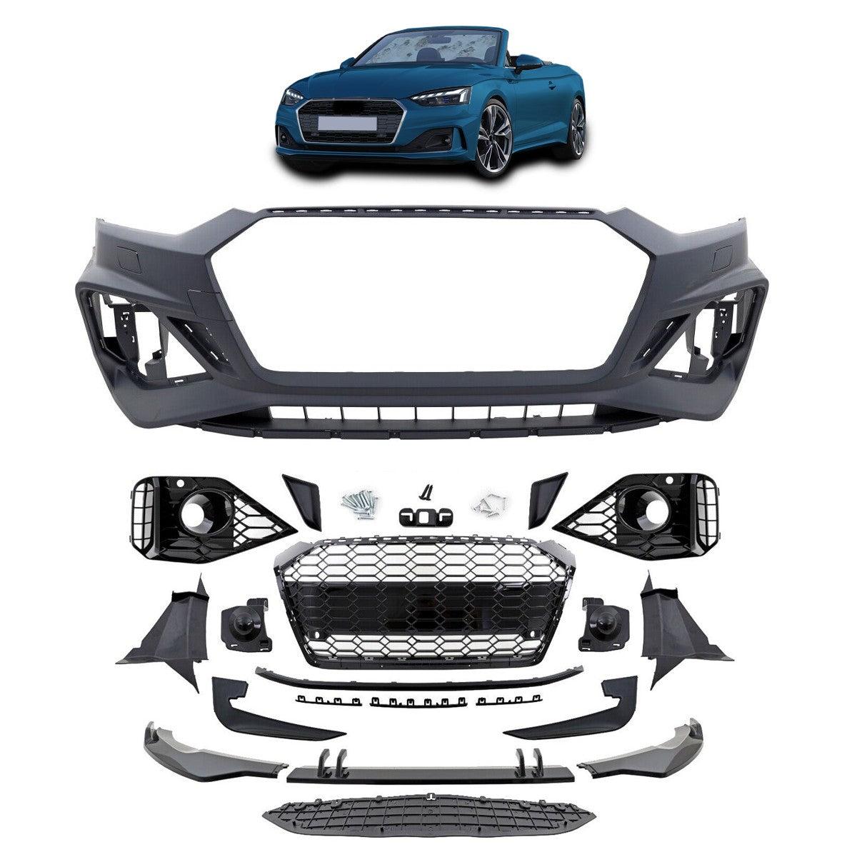 Frontstoßstange und Grill passend für Audi A5 F5 Facelift 2021-heute