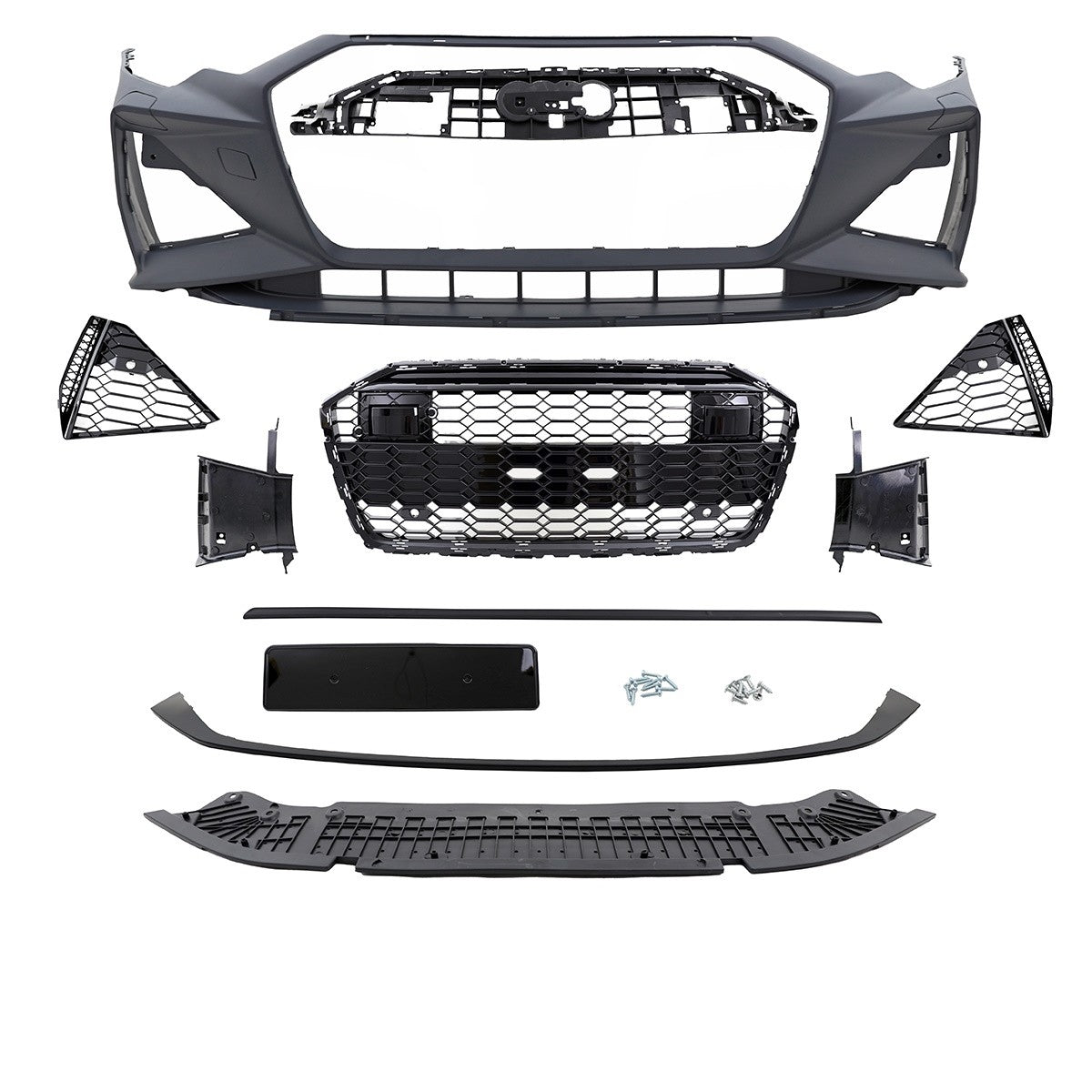 Frontstoßstange und Grill grundiert passend für Audi A6 C8 (4A) 2019-2023
