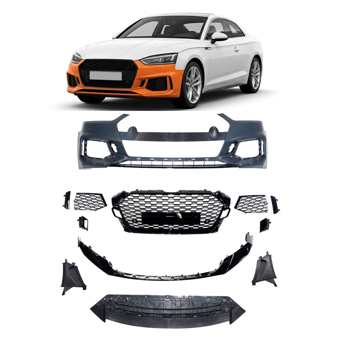 Frontstoßstange & Kühlergrill PDC SRA passend für Audi A5 F5 2016-2019