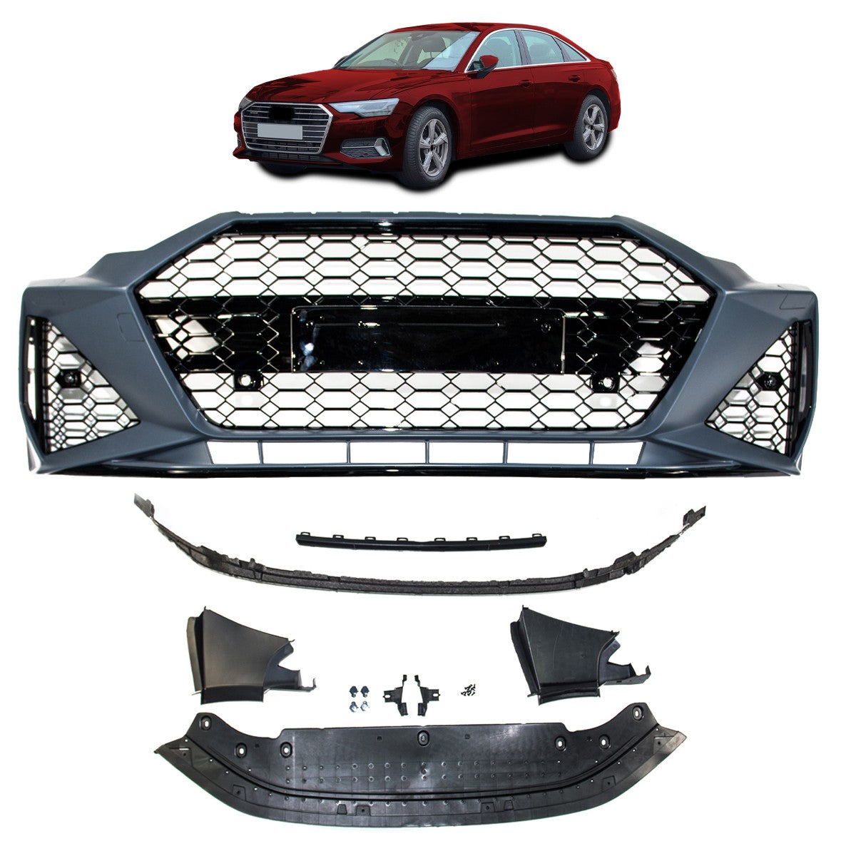 Frontstoßstange und Grill passend für Audi A6 C8 (4A) 2019-2023