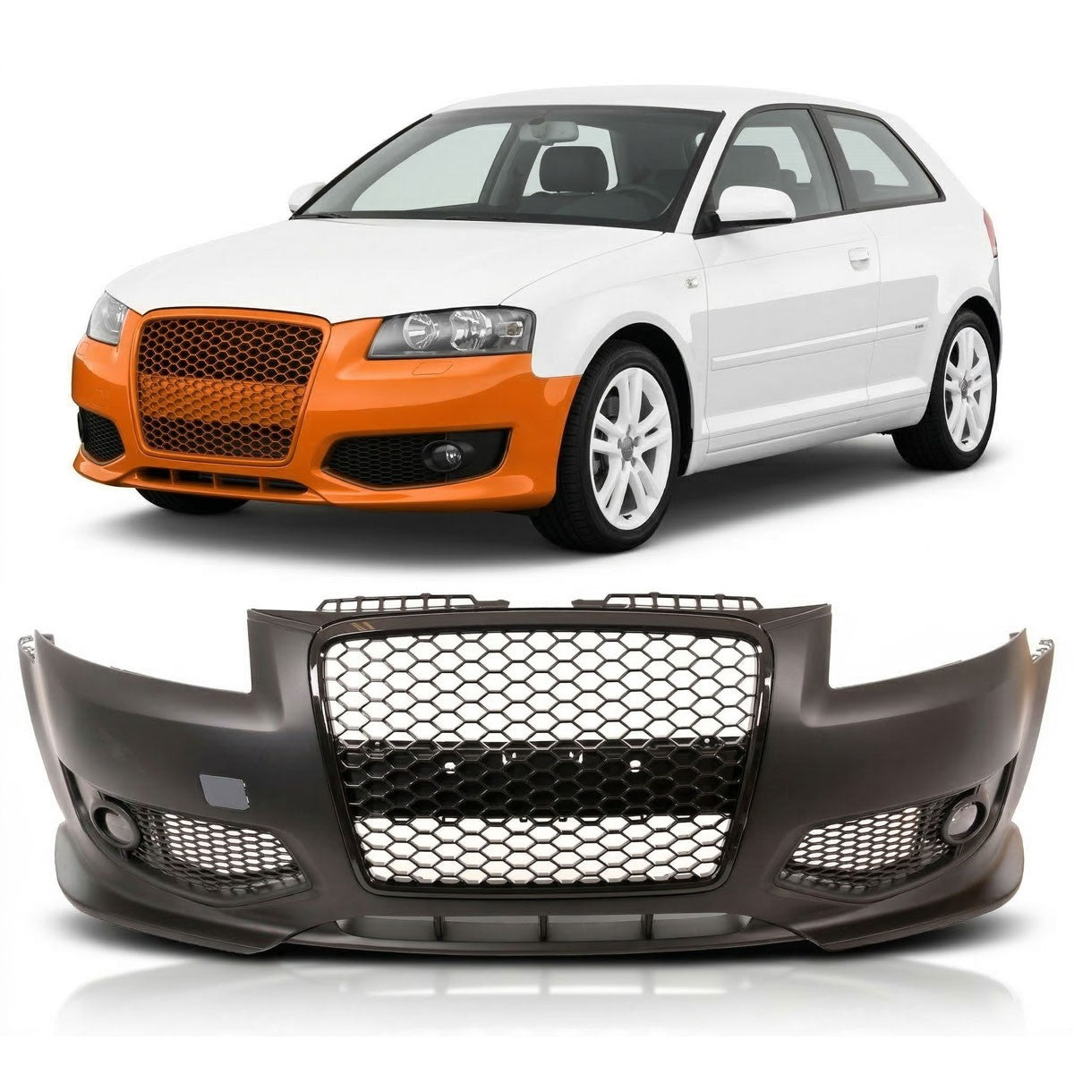 Frontstoßstange mit Grill & Nebelscheinwerfer passend für Audi A3 8P 2005-2008