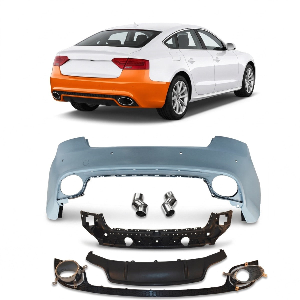 Heckstoßstange Sport-Optik passend für Audi A5 Sportback 2008-2016