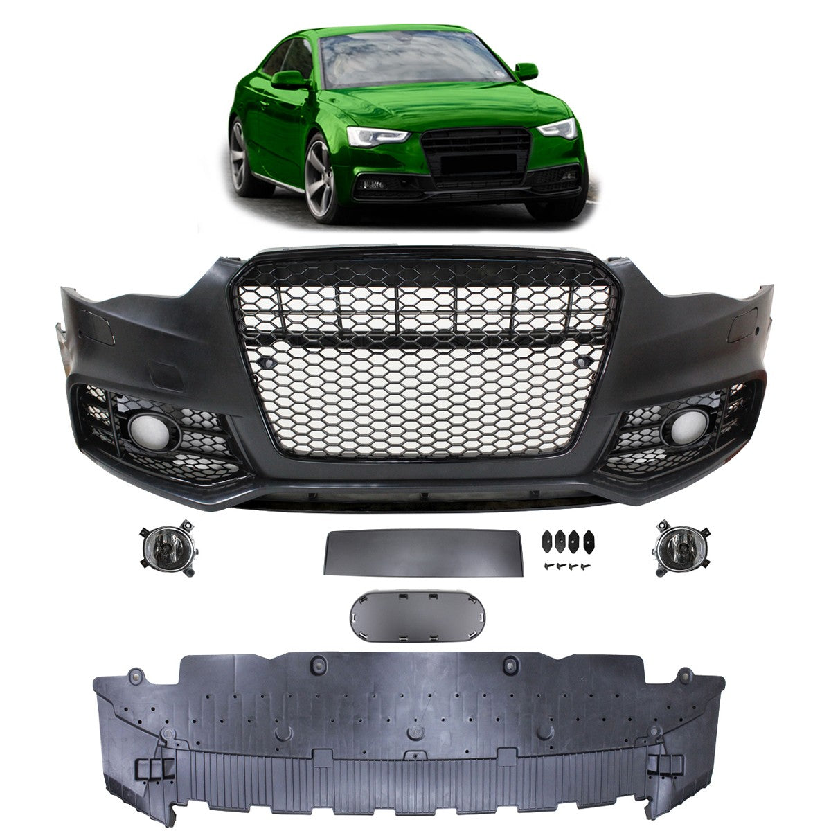 Frontstoßstange mit Kühlergrill PDC SRA passend für Audi A5 8T Facelift 2011-2015
