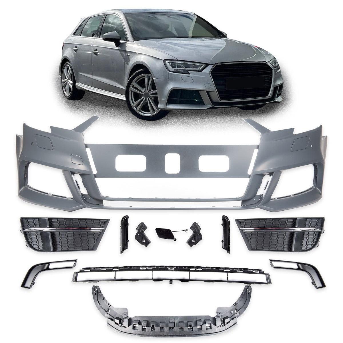 Frontstoßstange PDC SRA passend für Audi A3 8V Sportback 2016-2019
