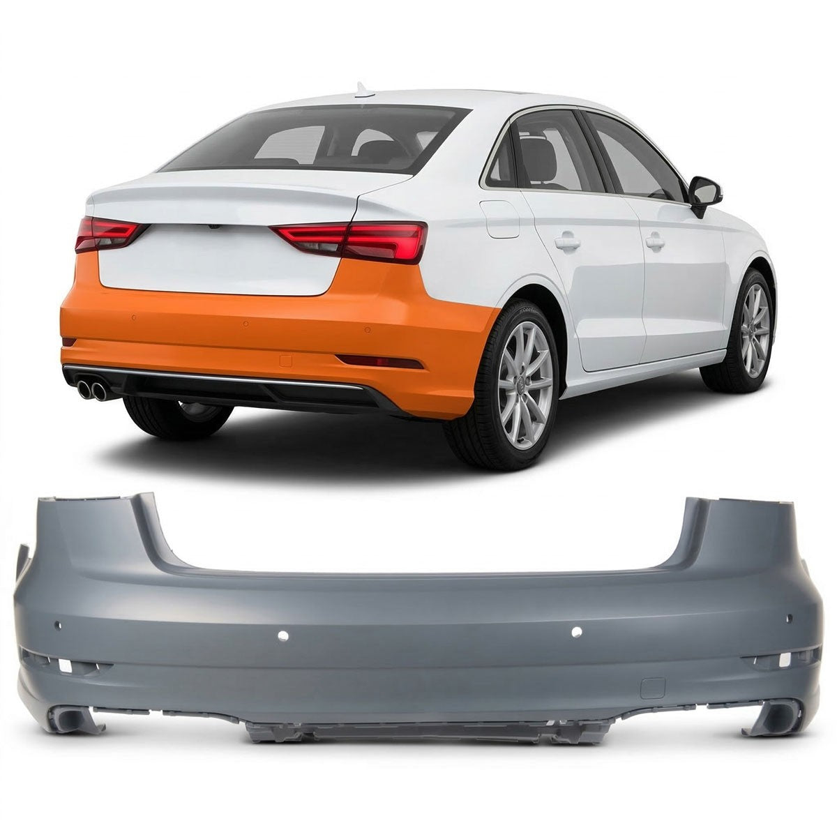 Heckstoßstange passend für Audi A3 8V Limousine Facelift 2016-2019