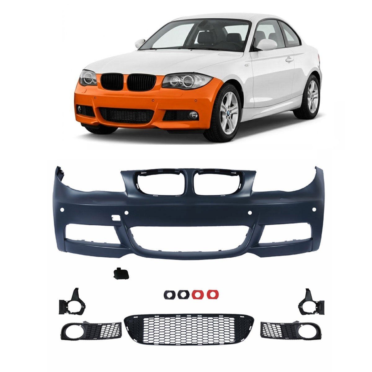 Sport Frontstoßstange mit PDC passend für BMW 1er E81 E87 E82 E88 2004-2013