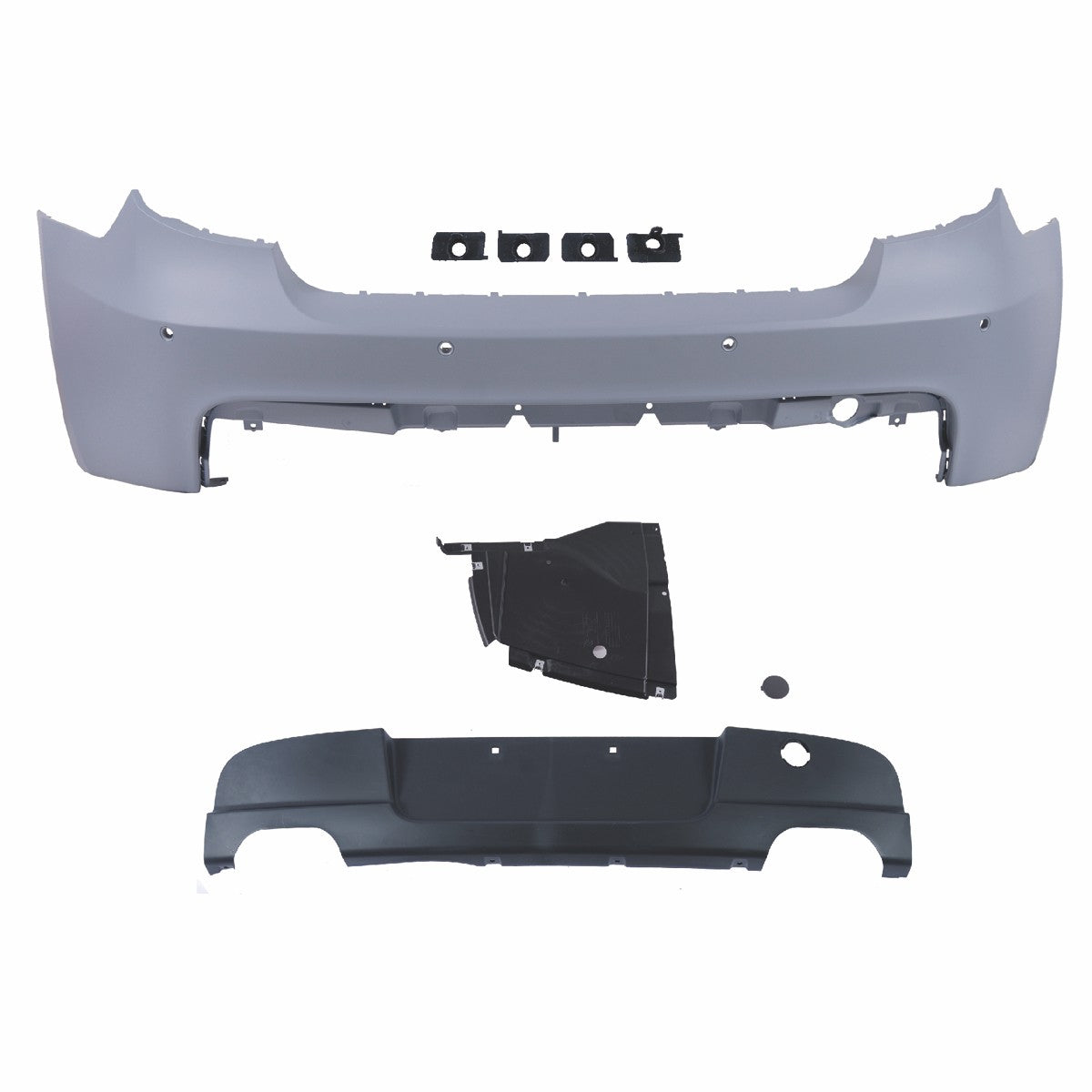Heckstoßstange Quad Auspuff passend für BMW 1er E81 E87 2004-2011